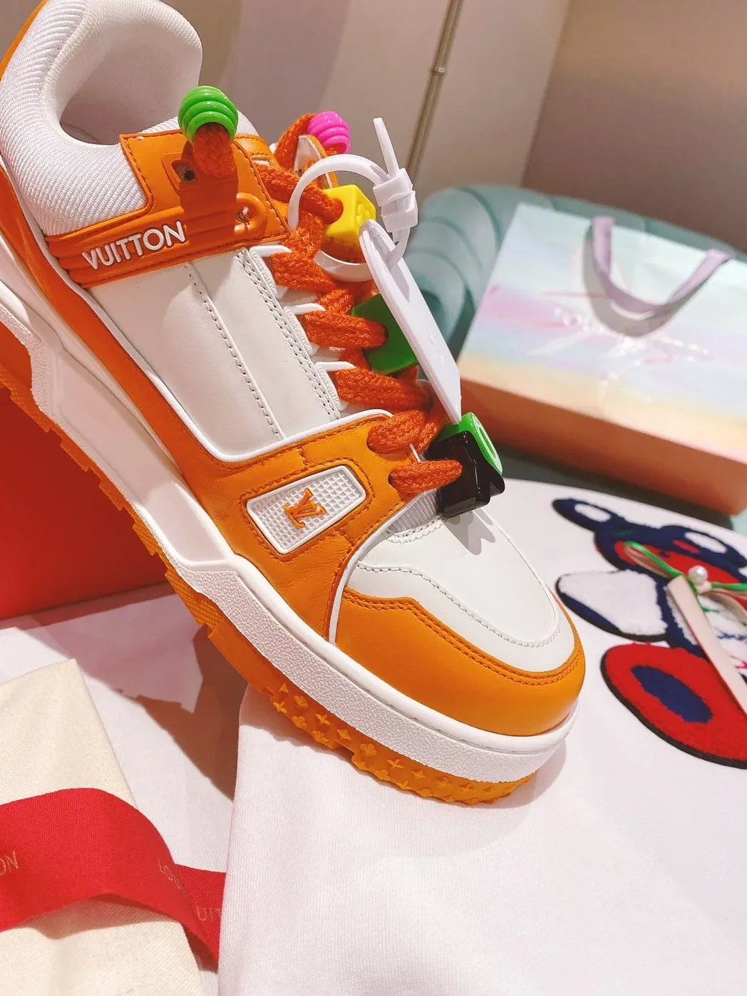 Louis Vuitton LV Trainer Sneaker Orange for Women