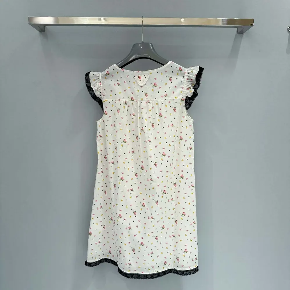 Prada Floral Print Cotton Batiste Mini for Women in dress