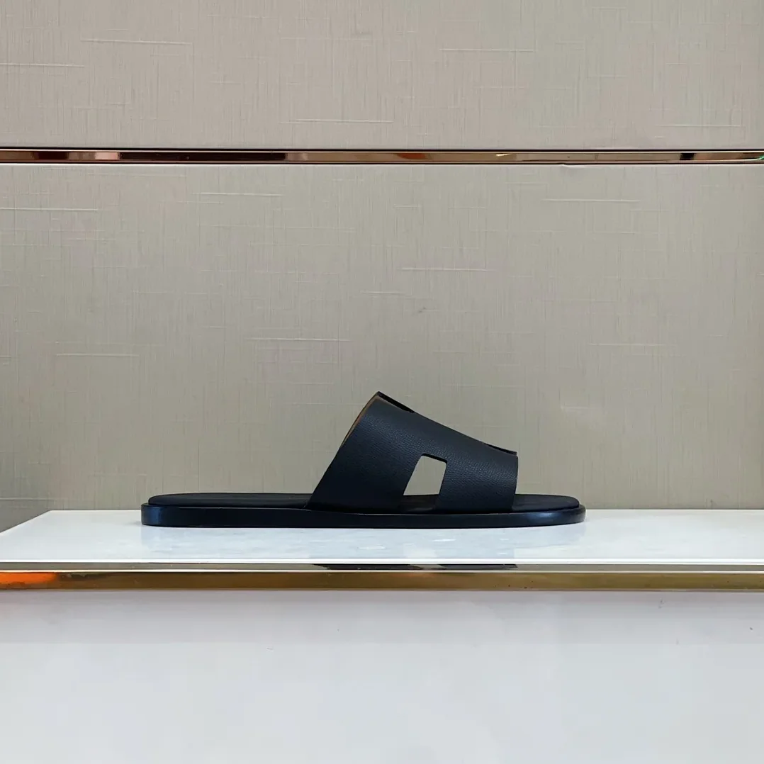 Hermes Izmir Sandals Black in Orange Hermes Izmir Sandals Black in Orange
