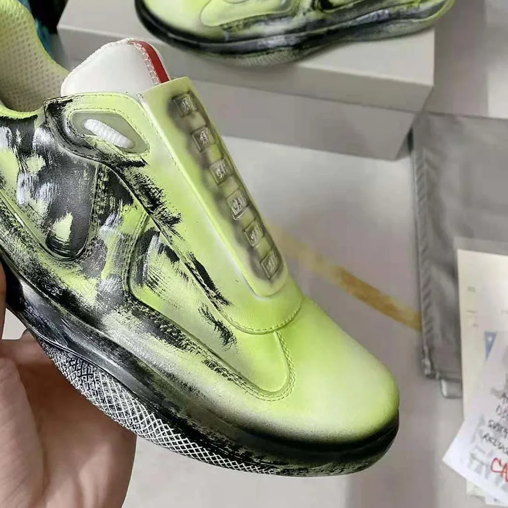 Prada Cass x Prada Americas Cup D3cay Sneakers for Unisex in Green Prada Cass x Prada Americas Cup D3cay Sneakers for Unisex in Green