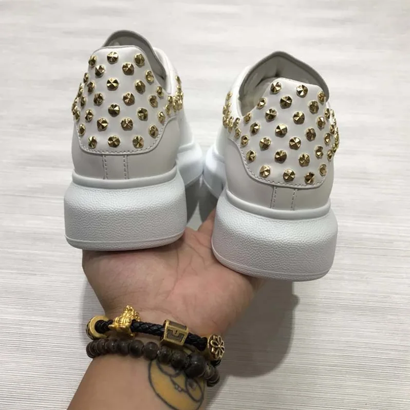 Alexander Mcqueen Shoes Oversized Sneaker in Calf Leather for Women in White Alexander Mcqueen Shoes Oversized Sneaker in Calf Leather for Women in White