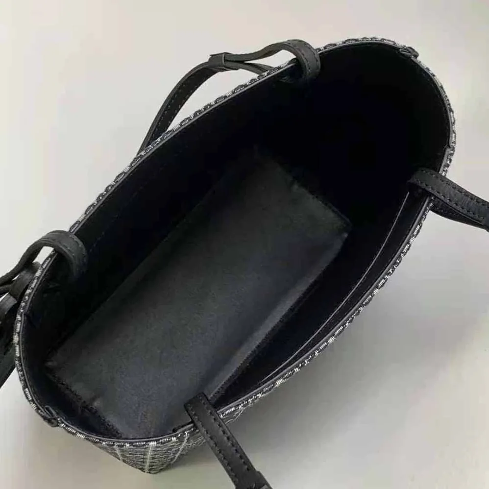 Loewe Square Tote Bag in Anagram Jacquard and Calfskin for Women in Black Loewe Square Tote Bag in Anagram Jacquard and Calfskin for Women in Black