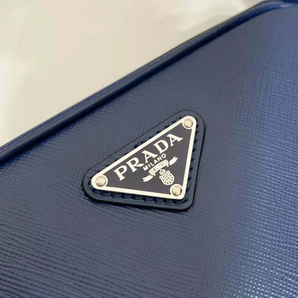 Prada Saffiano Leather Belt Bag for Men in Blue Prada Saffiano Leather Belt Bag for Men in Blue