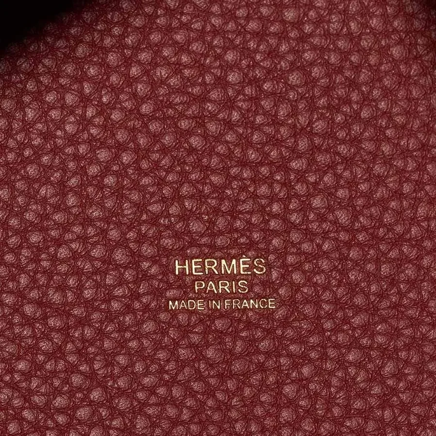 Hermes Picotin 18 Taurillon Clemence Rouge H Top Handle Bag in Red Gold Hardware