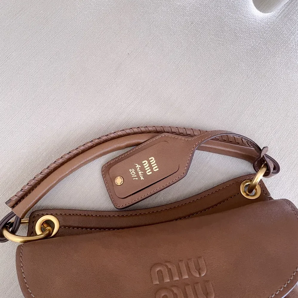 Miu Miu Rendez-Vous Nappa Leather Bag Oak for Women Miu Miu Rendez-Vous Nappa Leather Bag Oak for Women