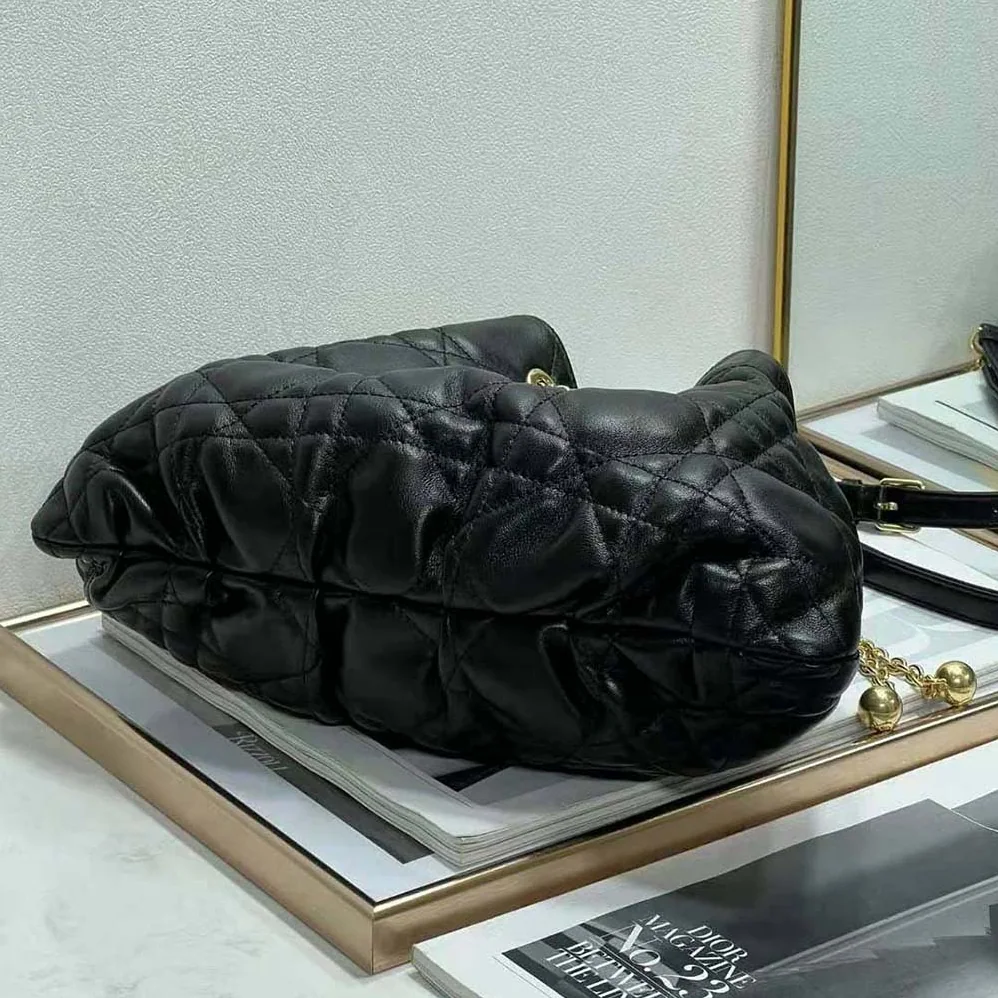 Dior Medium Dior Ammi Bag Black Supple Macrocannage Lambskin for Women Dior Medium Dior Ammi Bag Black Supple Macrocannage Lambskin for Women