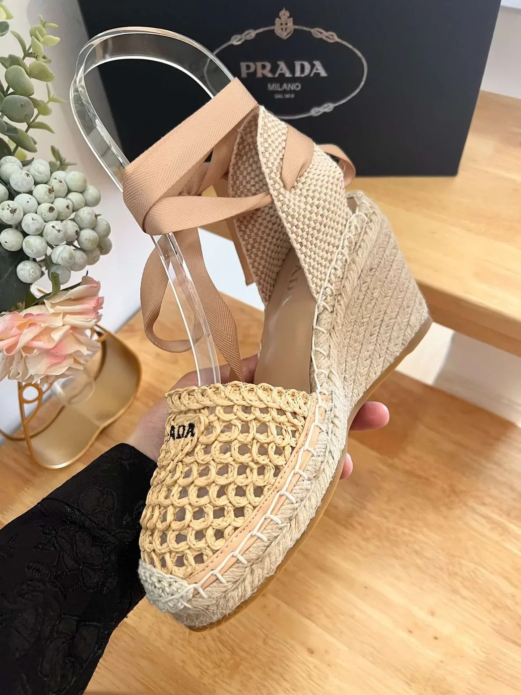 Linen Espadrille Wedge Sandals Beige Linen Espadrille Wedge Sandals Beige