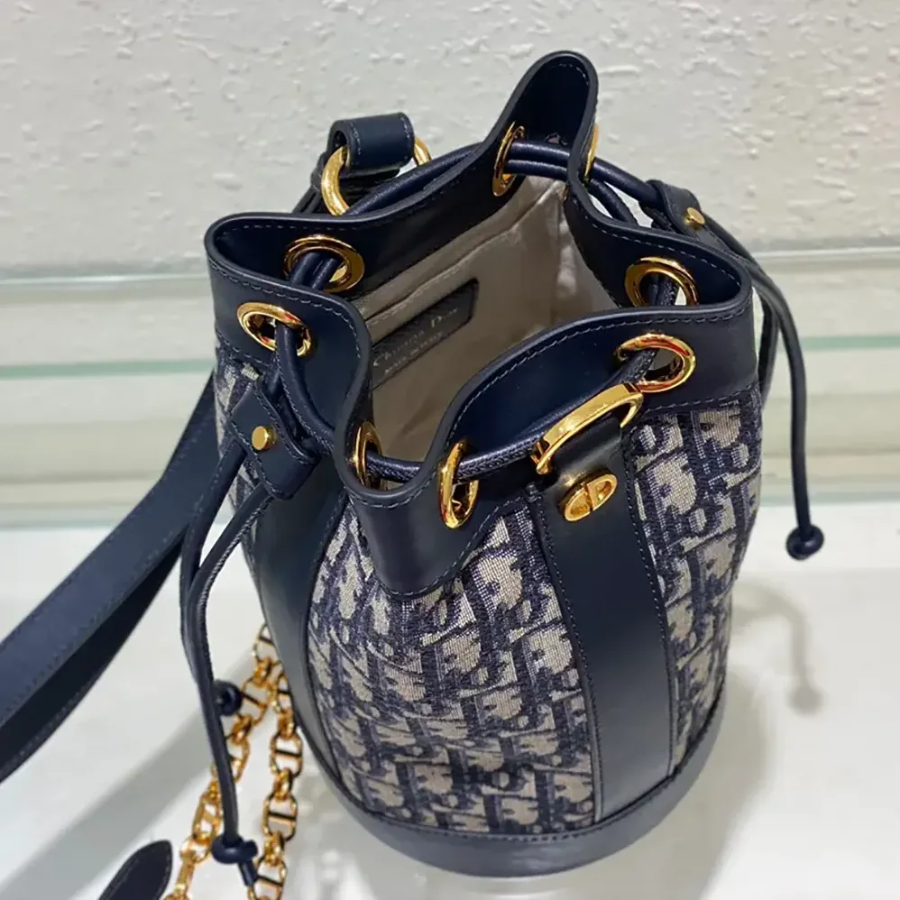 Dior Small Dior Backpack Blue Dior Oblique Jacquard for Women