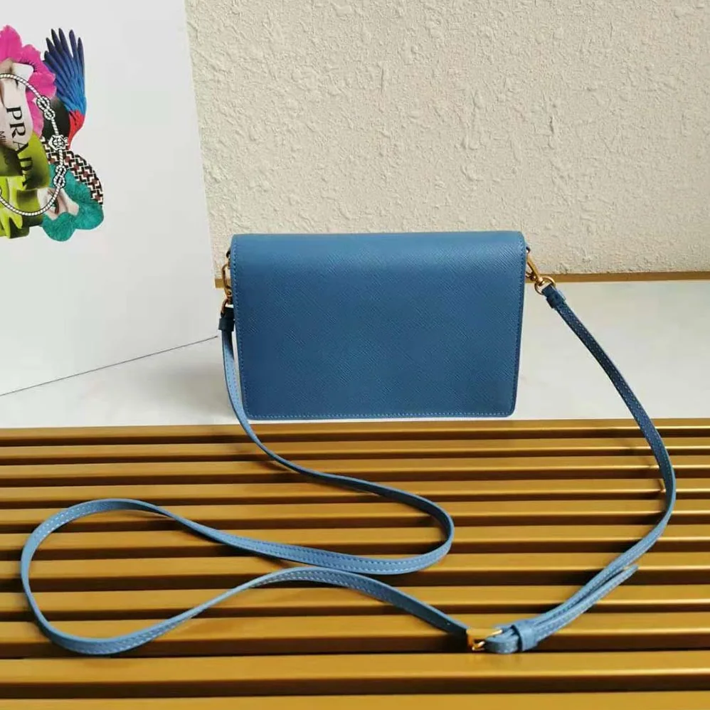 Prada Ladies Saffiano Leather Mini Bag in Blue Prada Ladies Saffiano Leather Mini Bag in Blue