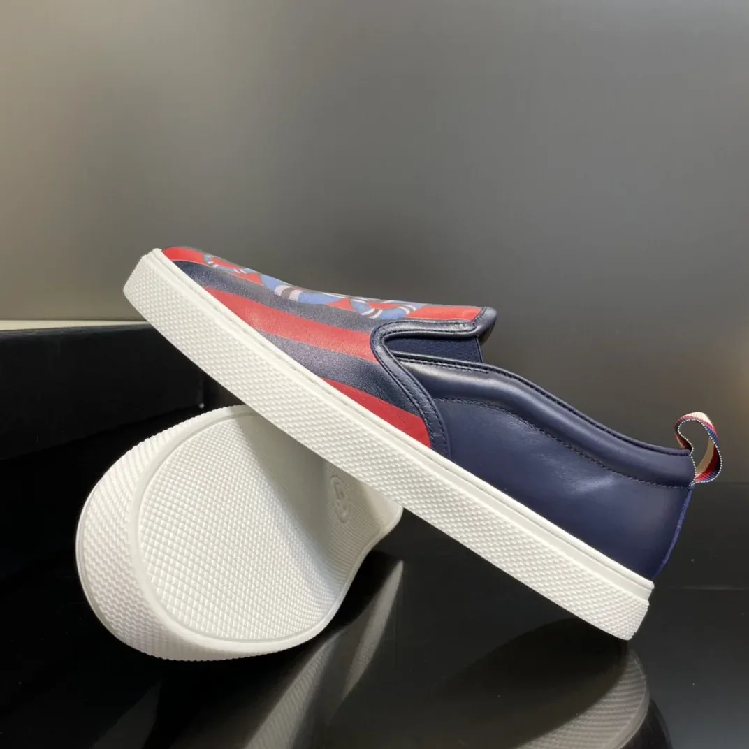 Gucci Kingsnake Print Slip for Men in On Sneaker Blue