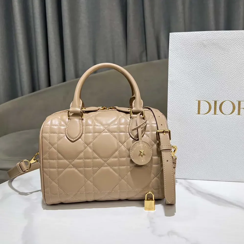 Dior Groove 25 Bag Biscuit Macrocannage Calfskin for Women Dior Groove 25 Bag Biscuit Macrocannage Calfskin for Women