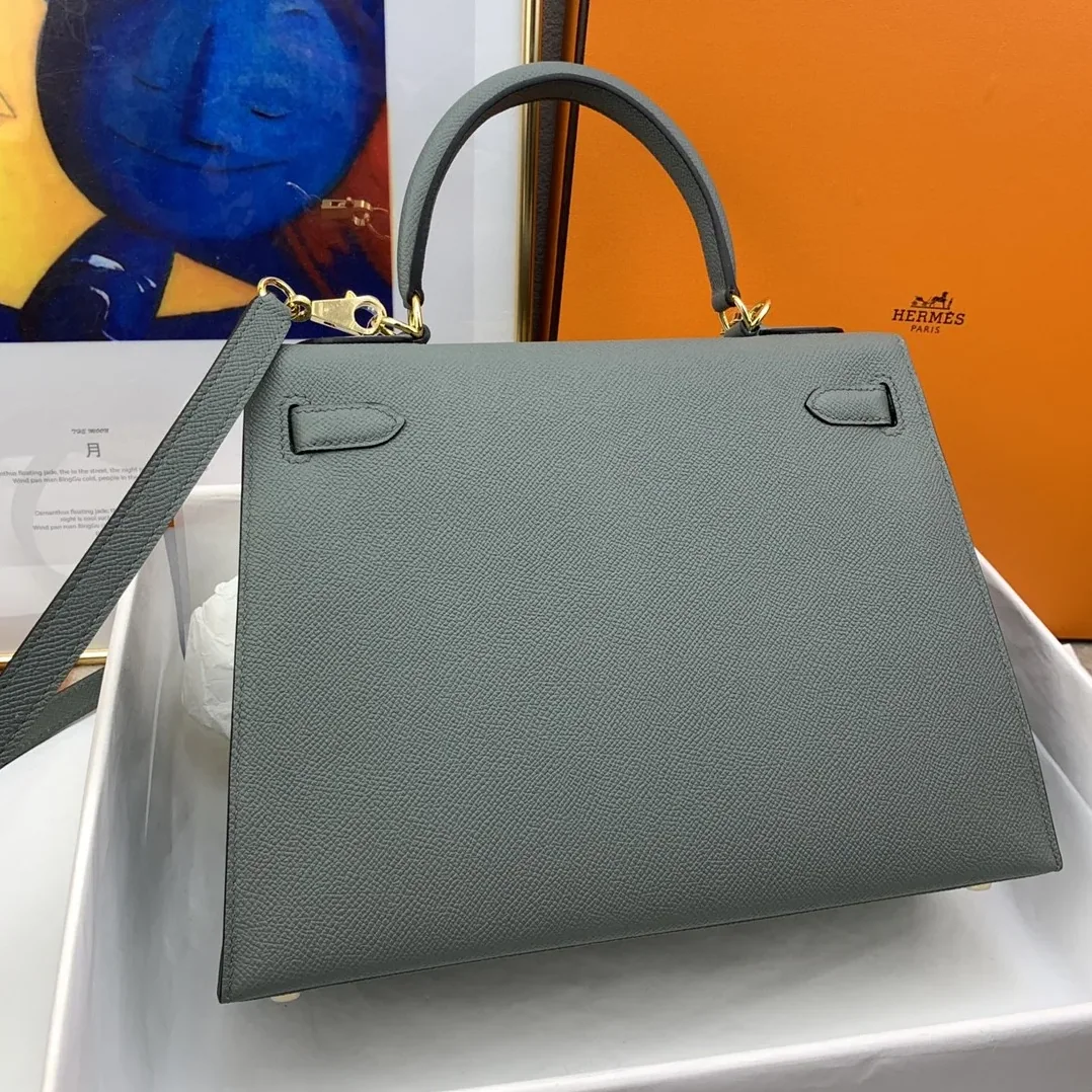 Hermes Kelly 28 Sellier Epsom Grey Bag Hermes Kelly 28 Sellier Epsom Grey Bag