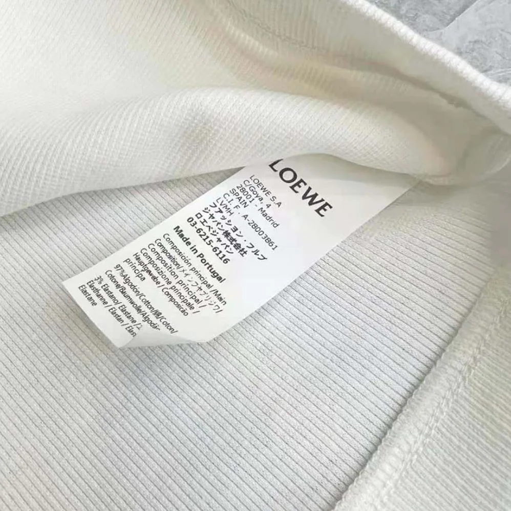 Loewe Cropped Anagram Tank Top in Cotton for Women in White Loewe Cropped Anagram Tank Top in Cotton for Women in White