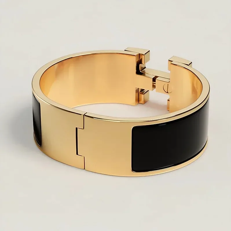Hermes Clic Clac H Bracelet Noir 01PM
