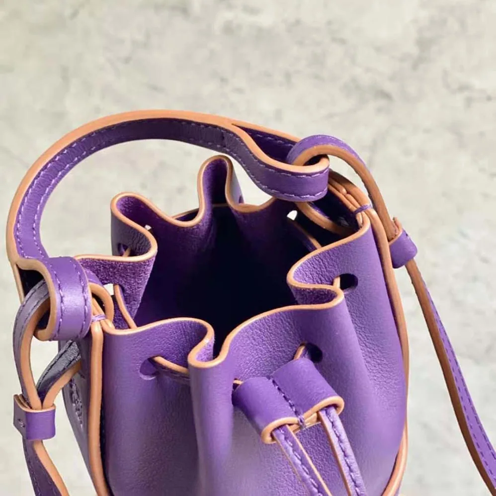 Loewe Nano Balloon Bag in Nappa and Calfskin for Women in Purple Loewe Nano Balloon Bag in Nappa and Calfskin for Women in Purple