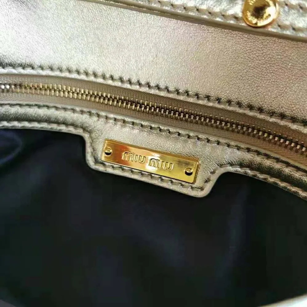 Miu Miu Matelasse Nappa Leather Shoulder Bag for Women in Beige Miu Miu Matelasse Nappa Leather Shoulder Bag for Women in Beige