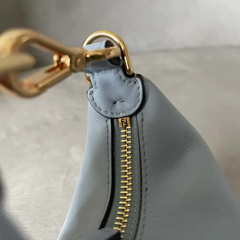 Fendi Nano Fendigraphy Blue Leather Charm for Women