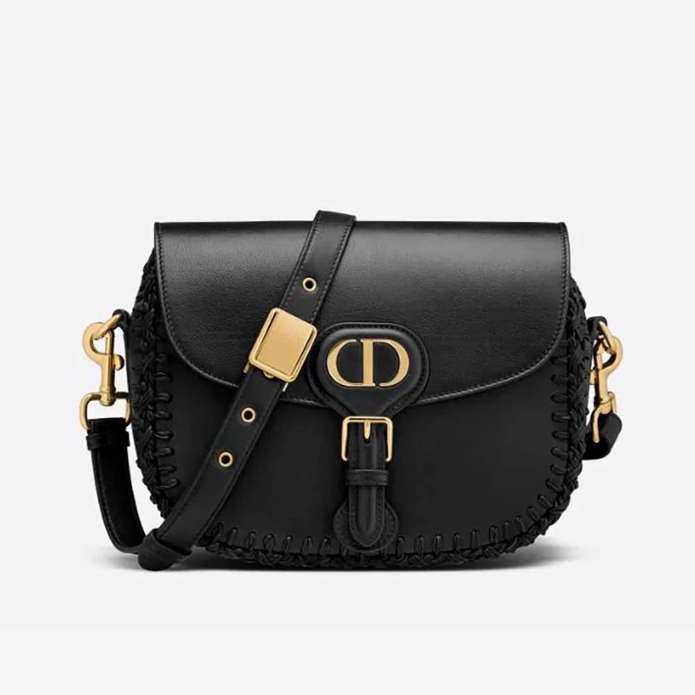 Dior Medium Dior Bobby Bag Grained Calfskin with Whipstitched Seams for Women in Black Dior Medium Dior Bobby Bag Grained Calfskin with Whipstitched Seams for Women in Black