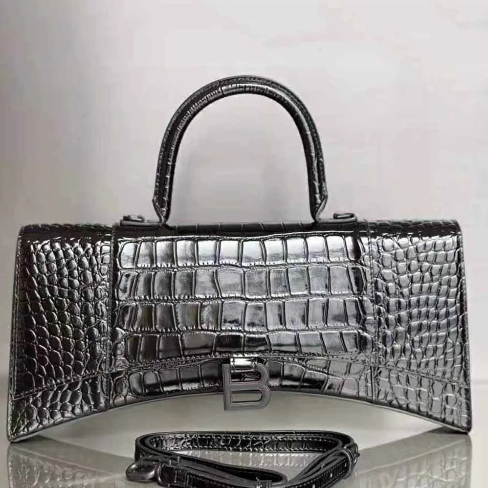 Balenciaga Hourglass Stretched Top Handle Bag in Black for Women