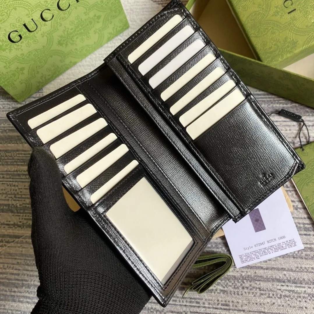 Gucci Marmont Long ID Wallet With Interlocking G Brown /