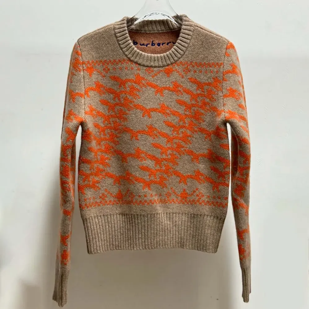 Burberry Cropped Fox Wool Sweater for Men