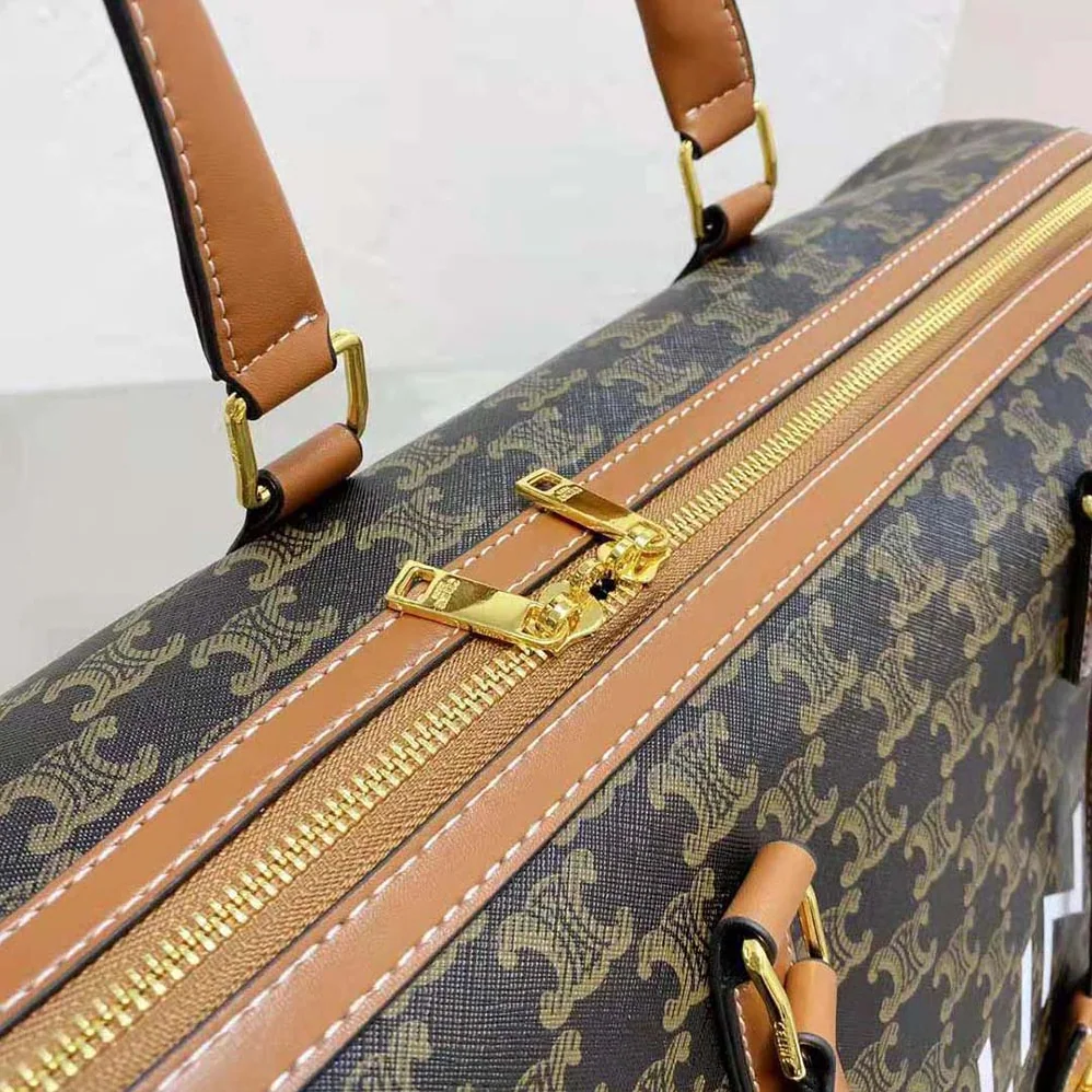 Celine Large Voyage Bag in Triomphe Canvas with Celine Print for Women