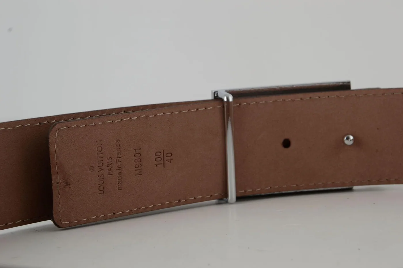 Brown Monogram New Buckle Leather Belt