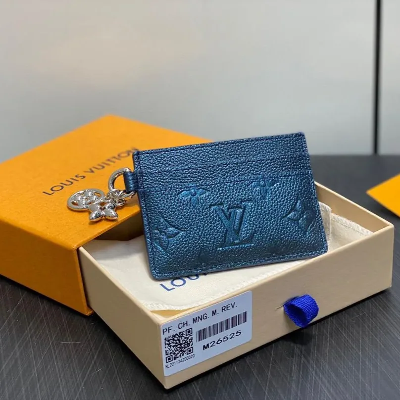 Louis Vuitton LV Charms Card Holder Shimmery Ink /
