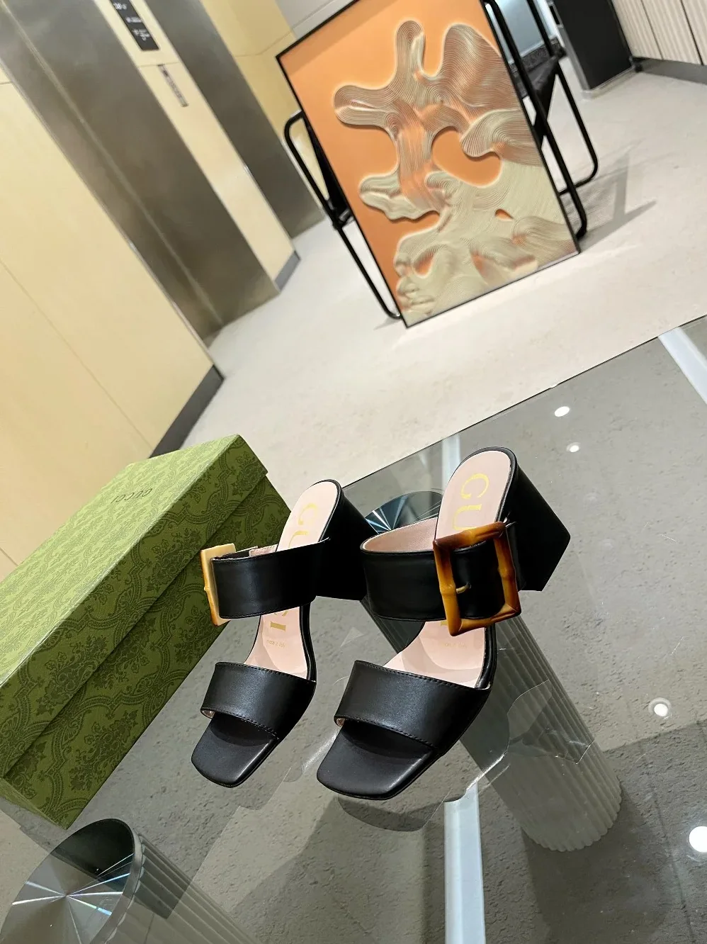 Gucci Sandal With Bamboo Buckle Beige for Women
