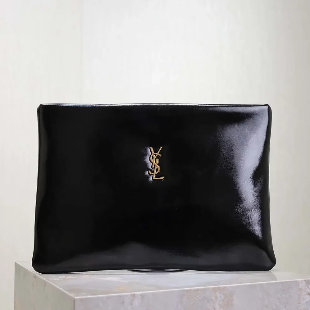 Saint Laurent YSL Calypso Large Pouch in Lambskin for Women Saint Laurent YSL Calypso Large Pouch in Lambskin for Women