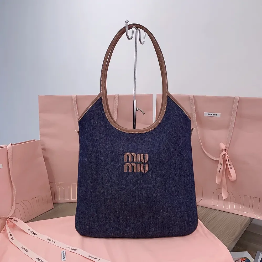 Miu Miu Ivy Denim Bag for Women Miu Miu Ivy Denim Bag for Women