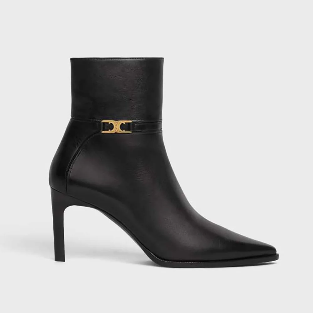 Celine Verneuil Ankle Boot with Triomphe in Calfskin for Women Celine Verneuil Ankle Boot with Triomphe in Calfskin for Women