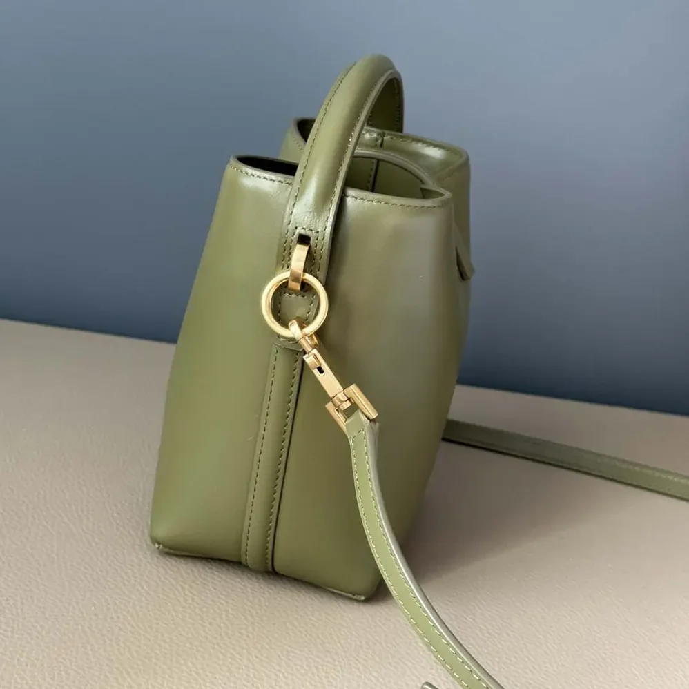 Saint Laurent YSL Le 37 Mini in Shiny Leather for Women in Dark Green Saint Laurent YSL Le 37 Mini in Shiny Leather for Women in Dark Green