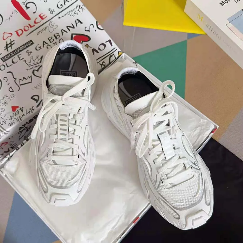 Dolce Gabbana D&G Technical Fabric Fast Sneakers for Unisex in White