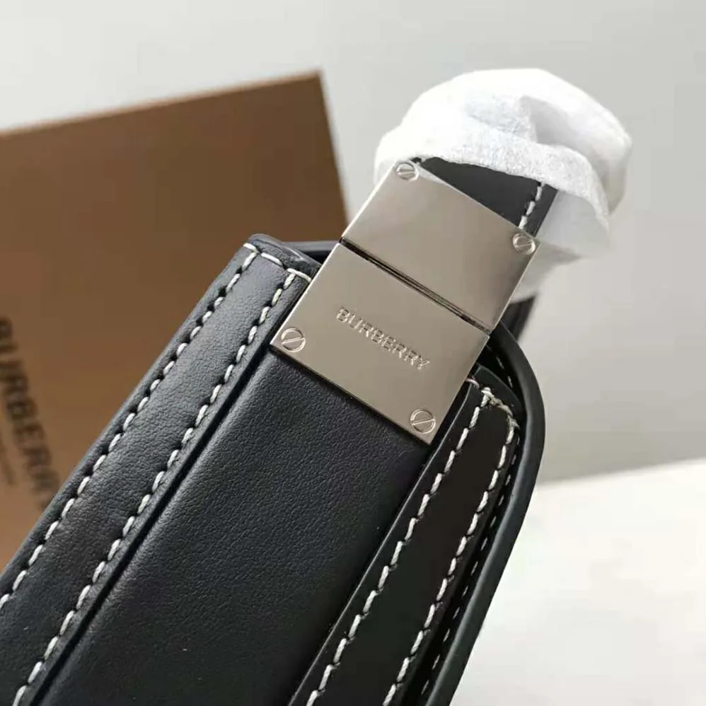 Burberry Small Logo Graphic Denim and Leather Olympia Bag for Women Burberry Small Logo Graphic Denim and Leather Olympia Bag for Women