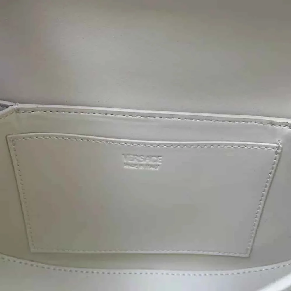 Versace Greca Goddess Shoulder Bag for Women in White Versace Greca Goddess Shoulder Bag for Women in White