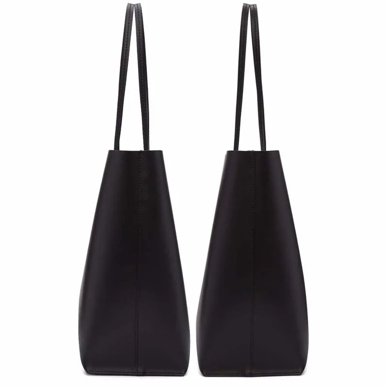 Versace Large Medusa Leather Tote Bag in Black