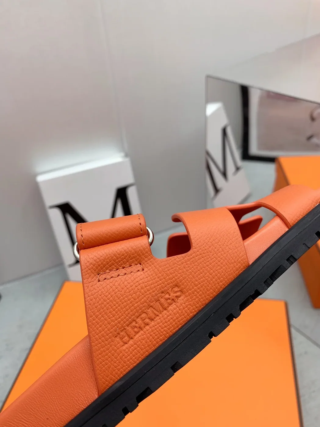 Hermes Chypre Sandal Orange Hermes Chypre Sandal Orange