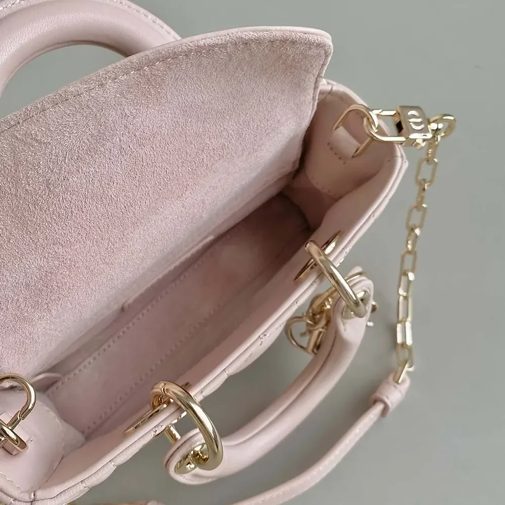 Dior Lady D-Joy Micro Bag Powder Pink Cannage Lambskin for Women
