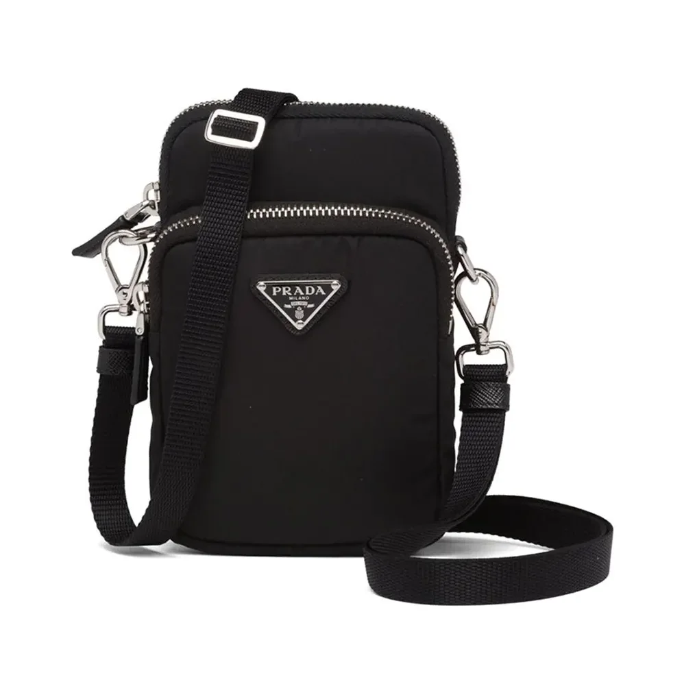 Prada Nylon Logo Smartphone Case for Men in Black Prada Nylon Logo Smartphone Case for Men in Black