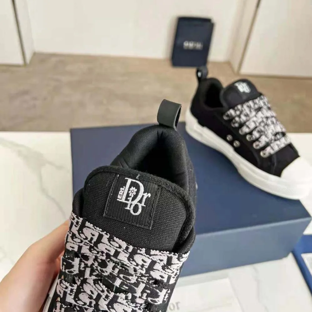 Dior by Erl B23 Skater Sneaker Black Cotton Canvas for Men