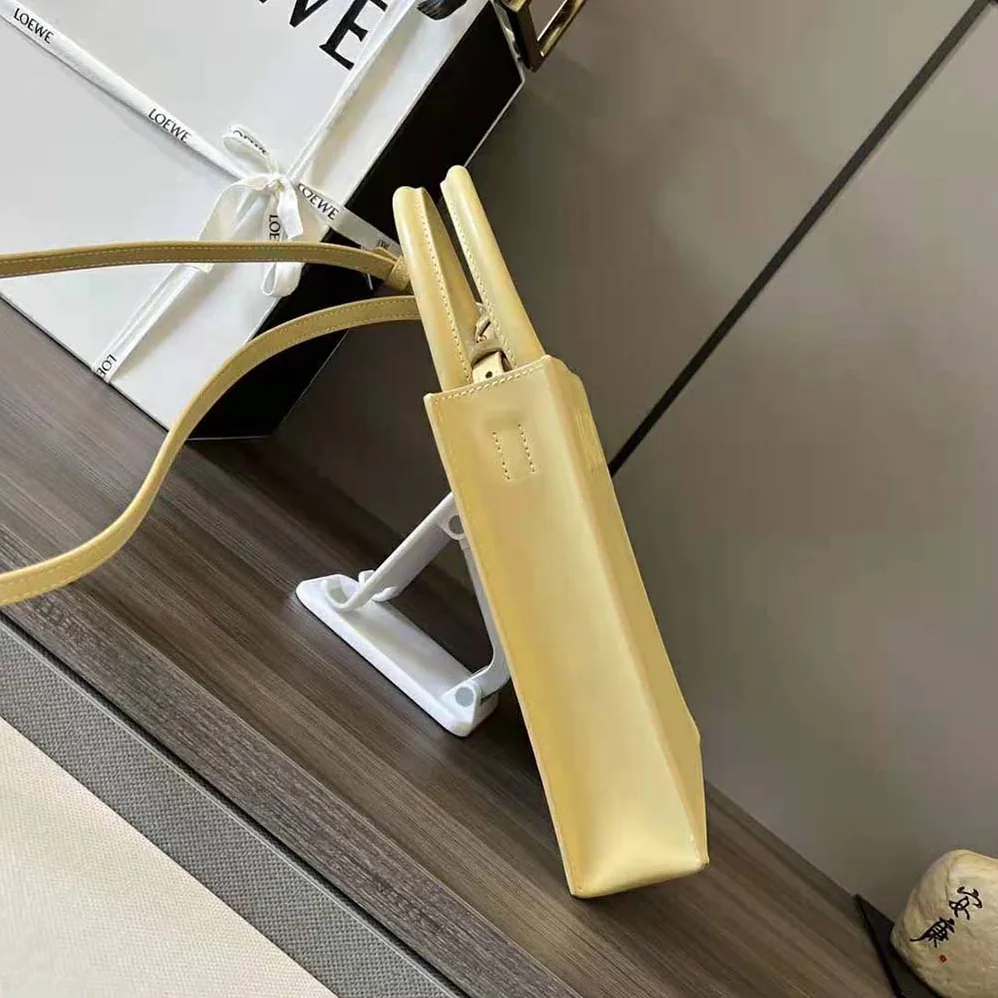 Loewe Standard A5 Tote in Sleek Calfskin for Women in Gold Loewe Standard A5 Tote in Sleek Calfskin for Women in Gold