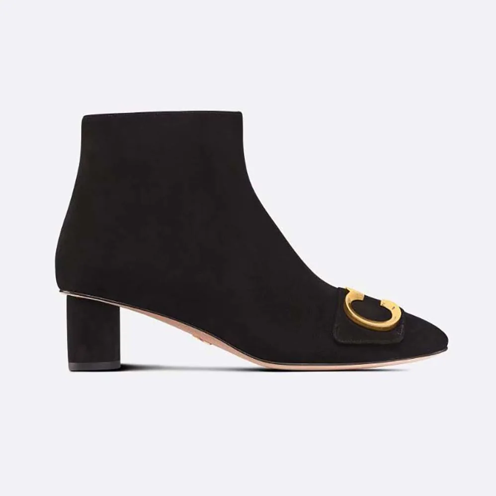 Dior C'est Dior Heeled Ankle Boot Black Suede Calfskin for Women