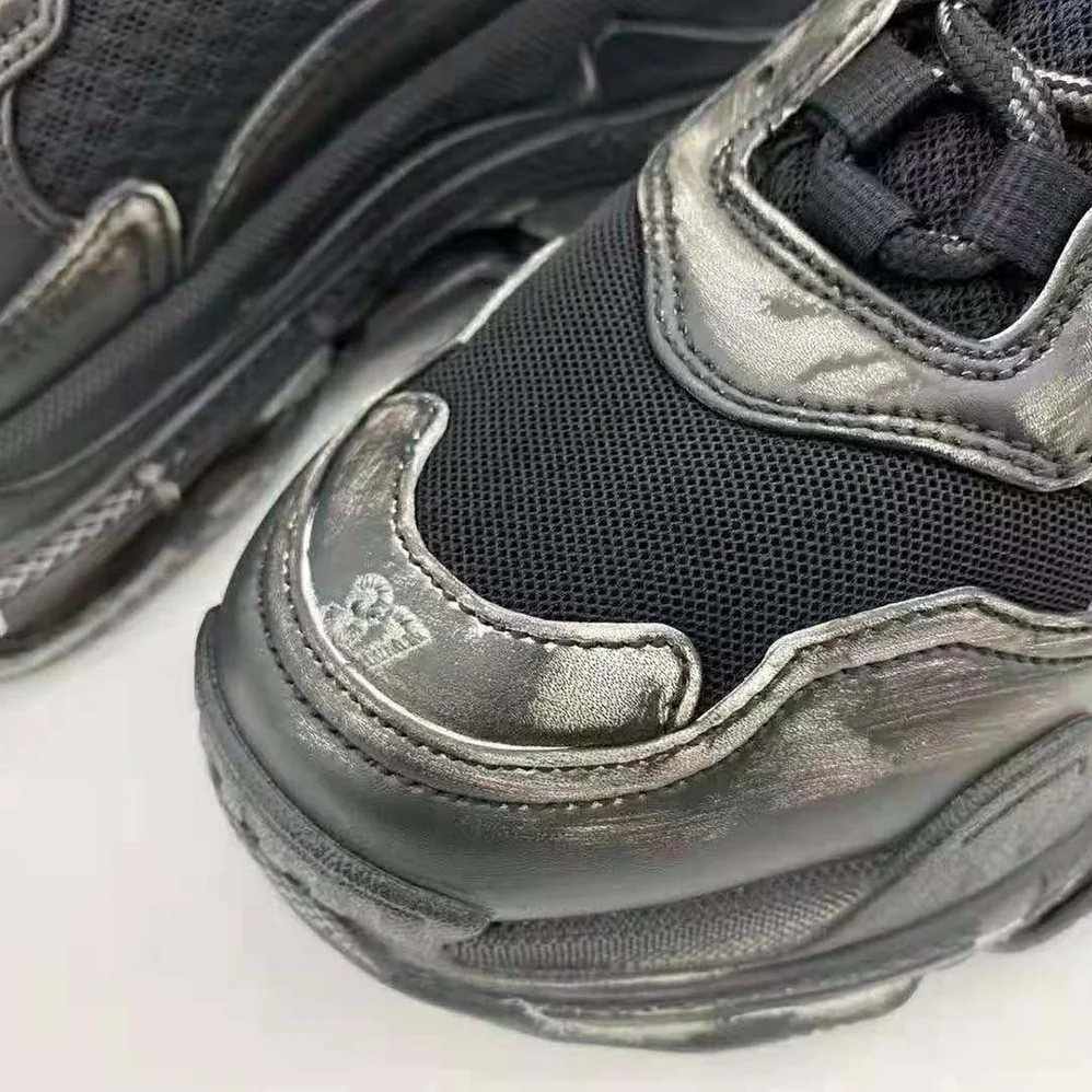 Balenciaga Triple S Faded Sneaker in Black for Women