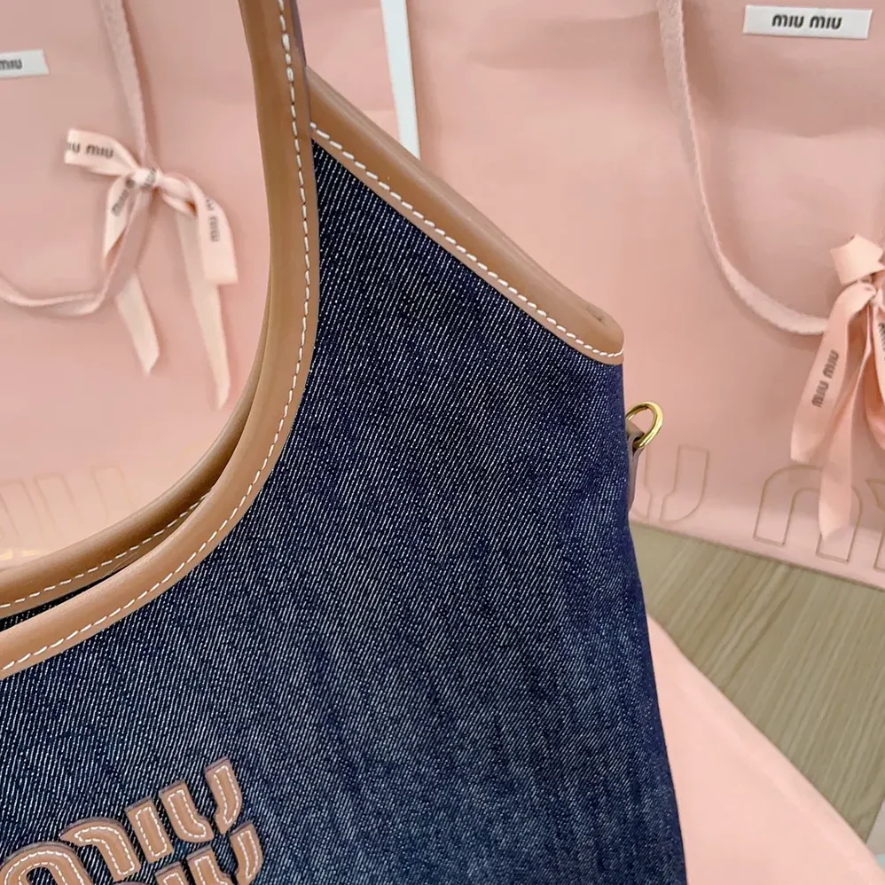 Miu Miu Ivy Denim Bag for Women Miu Miu Ivy Denim Bag for Women