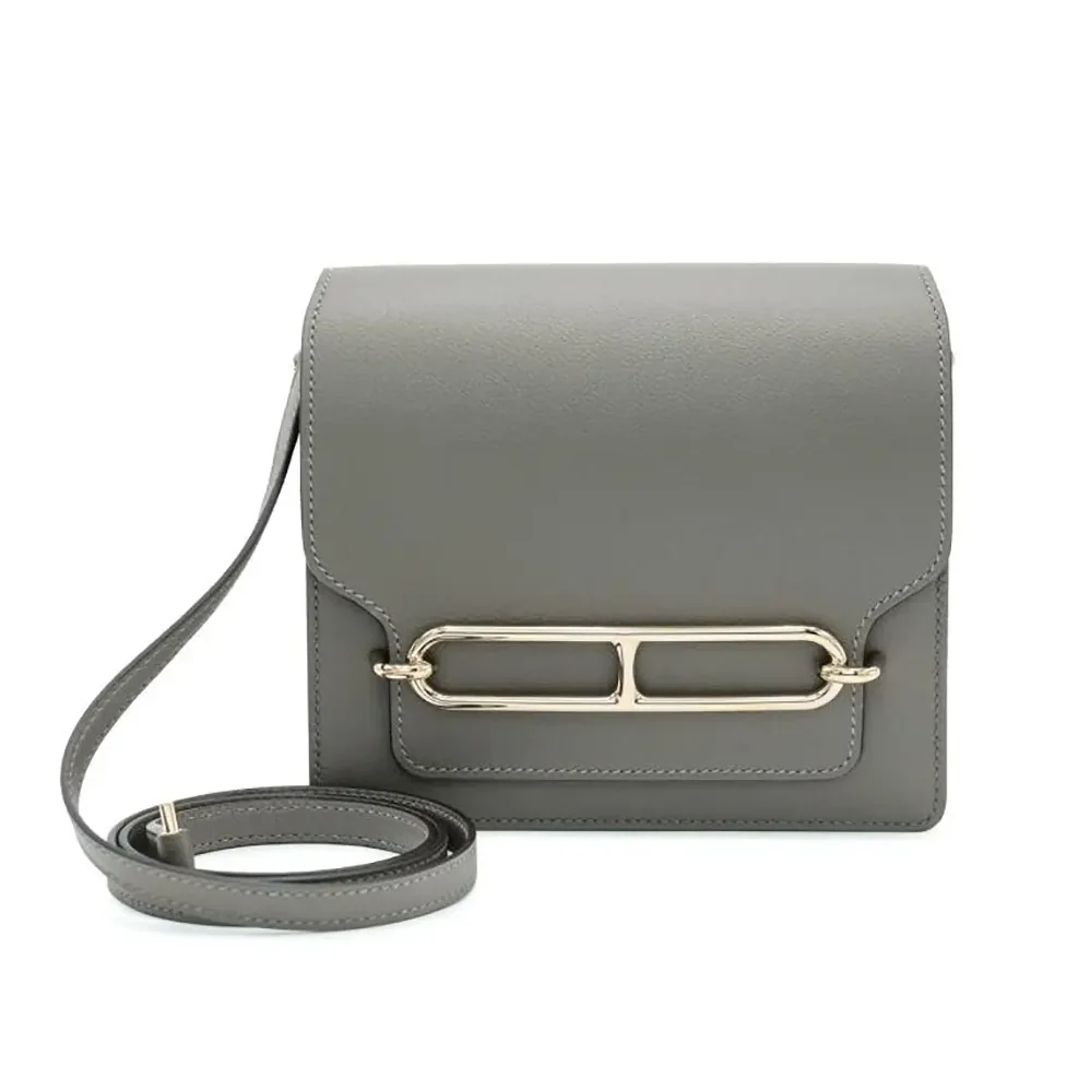 Hermes Roulis Mini Bag in Evercolor Leather for Women in Silver
