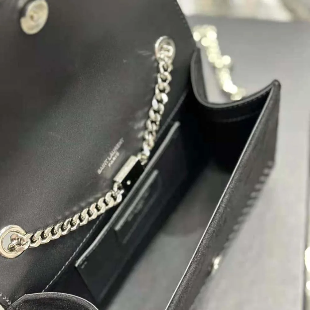 Saint Laurent YSL Kate Small Chain Bag in Velvet and Rhinestones for Women Saint Laurent YSL Kate Small Chain Bag in Velvet and Rhinestones for Women