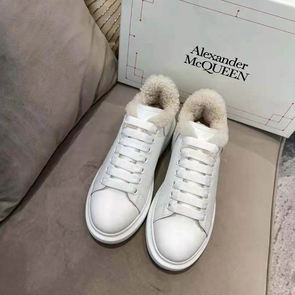 Alexander Mcqueen Oversized Sneaker White Smooth Calf Leather for Women Alexander Mcqueen Oversized Sneaker White Smooth Calf Leather for Women