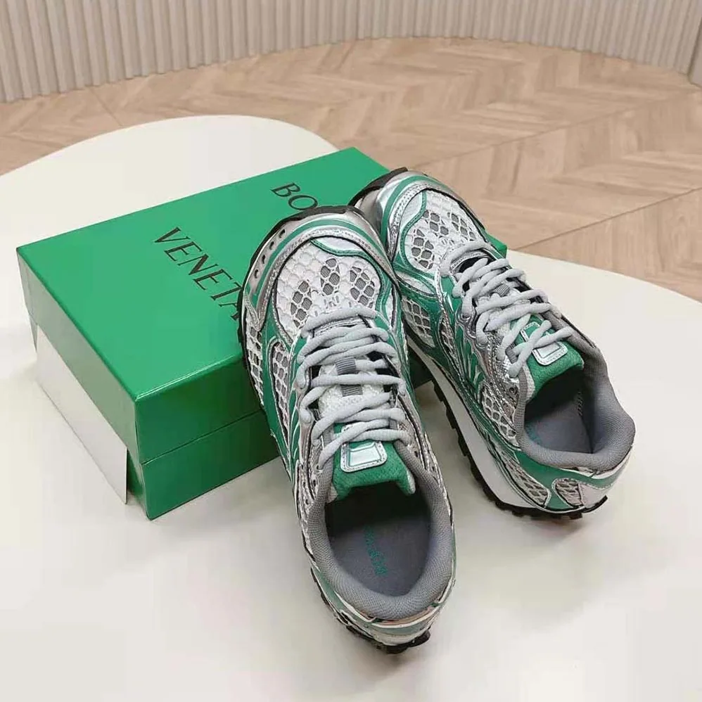Bottega Veneta Technical Fabric Lace-up Orbit Sneaker for Unisex in Green
