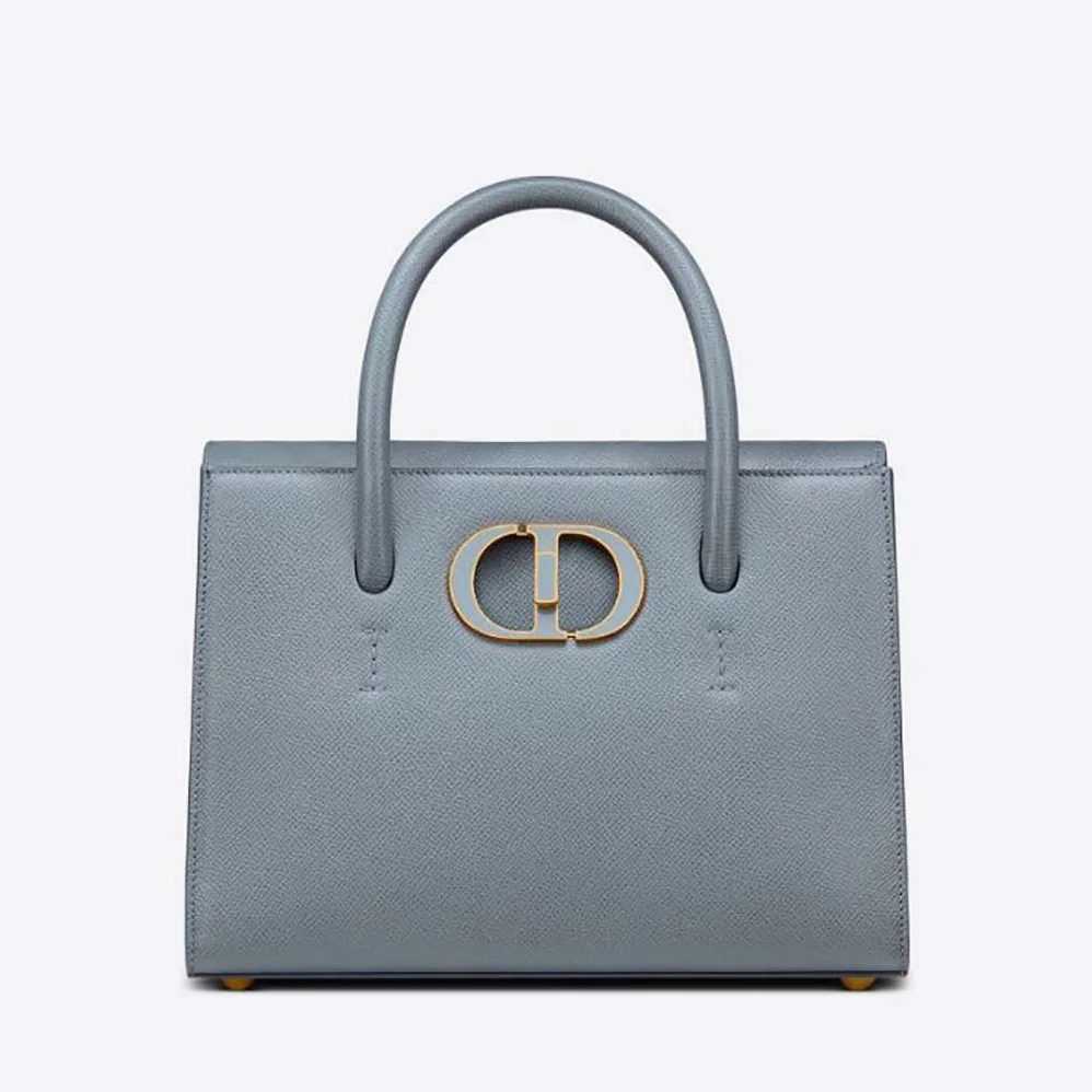 Dior Medium ST Honore Tote Latte Grained Calfskin for Women in Blue Dior Medium ST Honore Tote Latte Grained Calfskin for Women in Blue